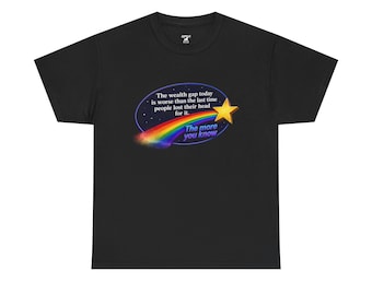 Wealth Gap - zwaar katoenen uniseks T-shirt