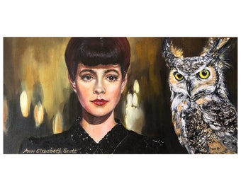 Oil Painting on Canvas | Do You Like Our Owl? | Signed Original Fine Art | Museum Quality | Wall Décor