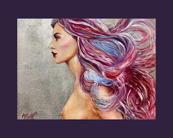 Oil Painting on Canvas | Mermaid | Signed Original Fine Art | Museum Quality | Wall Décor