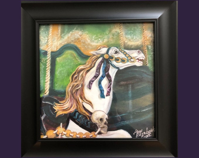 Framed Giclee Print | Haunted Carousel Horse | Museum Quality | Limited-edition | Signed Original Fine Art | Wall Décor