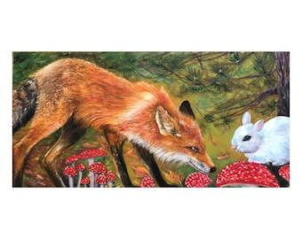 Oil Painting on Canvas | Fox Magic | Signed Original Fine Art | Museum Quality | Wall Décor