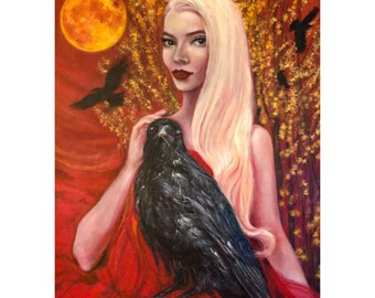 Oil Painting on Canvas | October Witch | Signed Original Fine Art | Museum Quality | Wall Décor