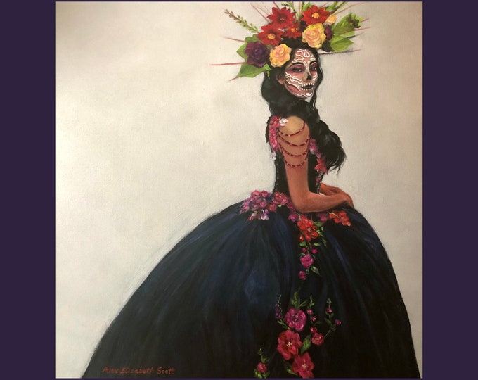 Oil Painting on Canvas | Day Of The Dead | Signed Original Fine Art | Museum Quality | Wall Décor