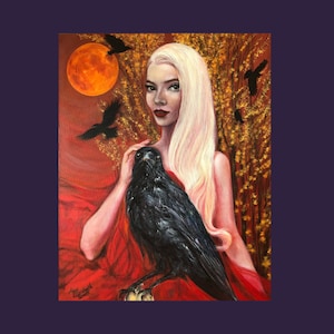 Oil Painting on Canvas | October Witch | Signed Original Fine Art | Museum Quality | Wall Décor