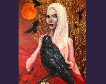 Oil Painting on Canvas | October Witch | Signed Original Fine Art | Museum Quality | Wall Décor