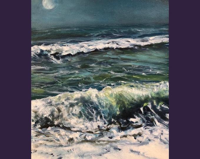Oil Painting on Canvas | Ocean Waves | Signed Original Fine Art | Museum Quality | Wall Décor