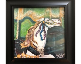 Framed Giclee Print | Haunted Carousel Horse | Museum Quality | Limited-edition | Signed Original Fine Art | Wall Décor