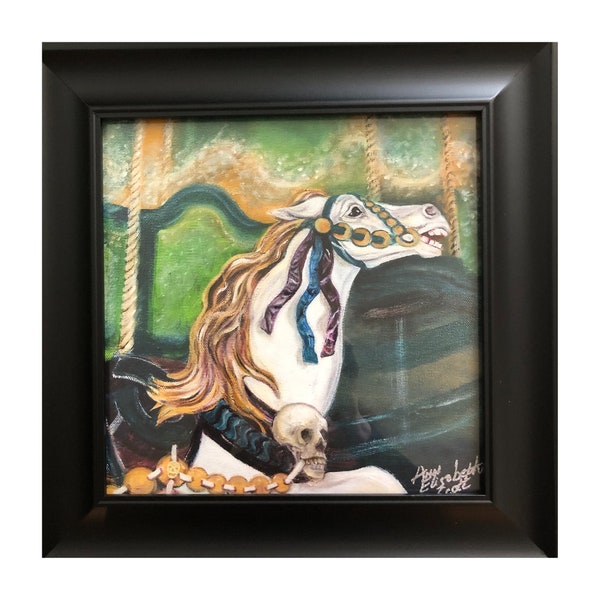 Framed Giclee Print | Haunted Carousel Horse | Museum Quality | Limited-edition | Signed Original Fine Art | Wall Décor