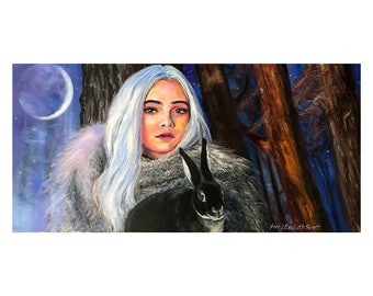 Oil Painting on Canvas | Ciri In Winter | Signed Original Fine Art | Museum Quality | Wall Décor