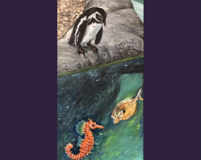 Oil Painting on Canvas | Aquatic Adventures | Signed Original Fine Art | Museum Quality | Wall Décor