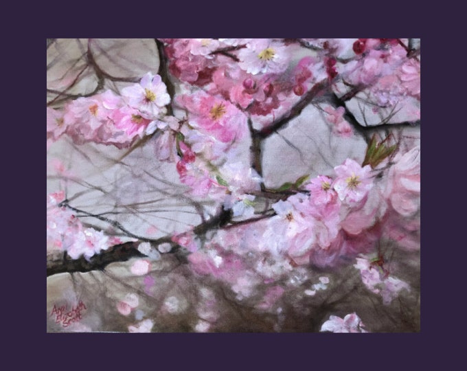Oil Painting on Canvas | Sakura | Signed Original Fine Art | Museum Quality | Wall Décor