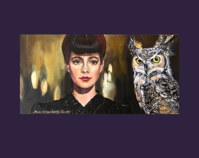 Oil Painting on Canvas | Do You Like Our Owl? | Signed Original Fine Art | Museum Quality | Wall Décor
