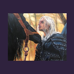 Oil Painting on Canvas | Geralt of Rivia | Signed Original Fine Art | Museum Quality | Wall Décor