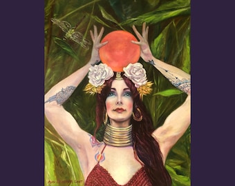 Oil Painting on Canvas | The High Priestess | Signed Original Fine Art | Museum Quality | Wall Décor