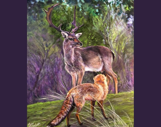 Oil Painting on Canvas | Wild Friends | Signed Original Fine Art | Museum Quality | Wall Décor