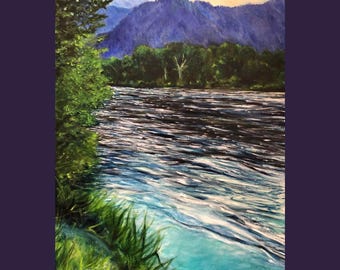 Oil Painting on Canvas | Wenatchee Summer Evening | Signed Original Fine Art | Museum Quality | Wall Décor