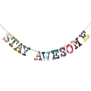 STAY AWESOME Book Garland Kit