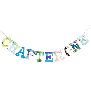 May include: A colorful banner made of book pages spelling out "CHAPTER ONE".