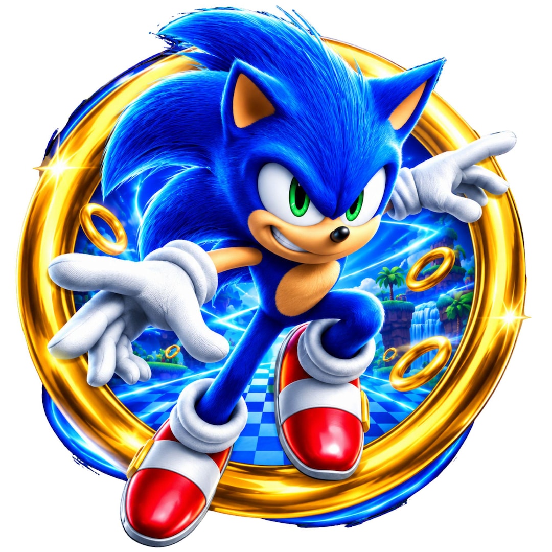 Sonic File Icon Sonic 3 PNG Design, Sonic the Hedgehog Sublimation Graphic, Movie ...