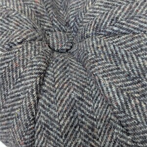 Vintage Pendleton Wool Newsboy Cap Herringbone Tweed Flat Hat Cabbie USA - SMALL Bild 7