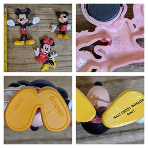 Vintage Disney Mickey Minnie Mouse Toy Lot Figure Magnet Plush Tin Tootsie Avon image 4