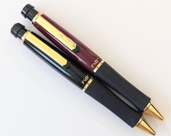 Juego de lápiz y bolígrafo rojo Sanford PhD negro con detalles dorados de 0,5 mm - necesita recarga de tinta
