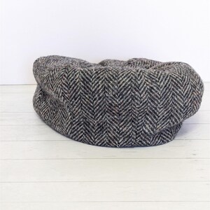 Vintage Pendleton Wool Newsboy Cap Herringbone Tweed Flat Hat Cabbie USA - SMALL Bild 5