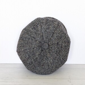 Vintage Pendleton Wool Newsboy Cap Herringbone Tweed Flat Hat Cabbie USA - SMALL Bild 2