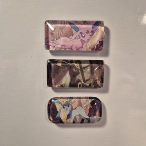 Eeveelutions - rectangular Pokémon magnets - refrigerator magnets, fridge magnets