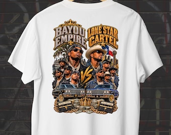 Throwback Hip Hop, Old School Rap, Bayou Empire Vs Lone Star Cartel, Streetwear Png, Rap Battle Png, Sublimation Design, Digital Download