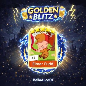 Monopoly Go Golden Blitz Sticker - Elmer Fudd - Set 21 - Golden Sticker