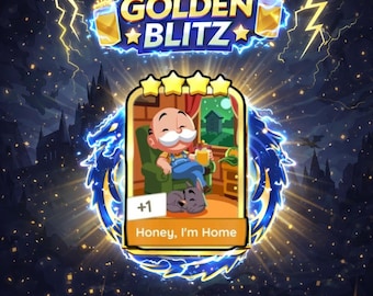 Monopoly Go 4 Star Golden Blitz - Honey, I'm Home - Set 13 - Golden Sticker