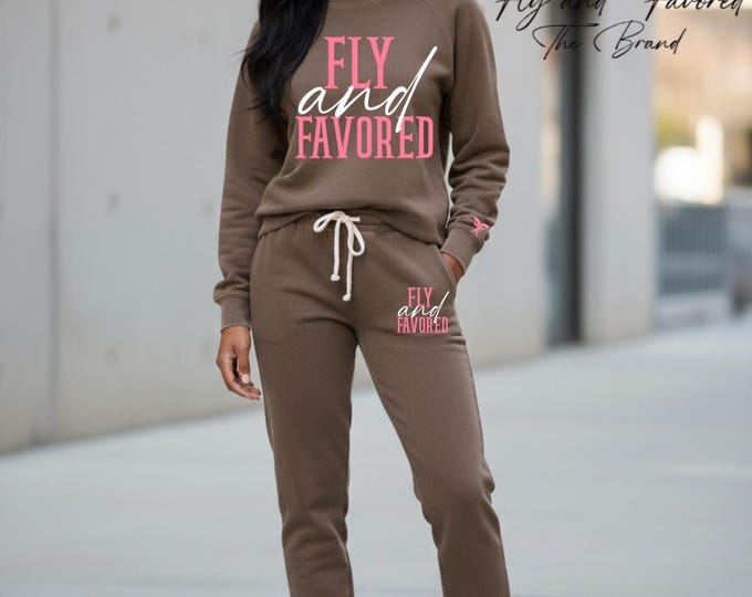 Featured listing image: Fly and Favored Chic Comfort Jogger Set – Faith Meets Effortless Style