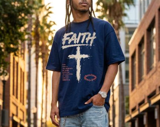 Featured listing image: Christian Tee Shirt, Faith Graphic Tee, Inspirational Jesus Apparel