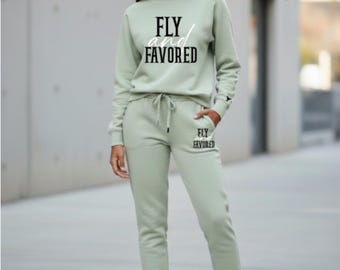 Fly and Favored Chic Comfort Jogger Set – Faith Meets Effortless Style