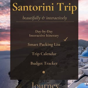Planificateur de voyage pour Santorin, Grèce, itinéraire interactif pour couples (numérique) image 5