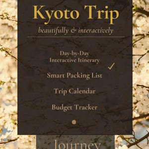 Kyoto Japan Interactive Travel Planner, 10-Day Itinerary, Couples Trip (Digital) image 5