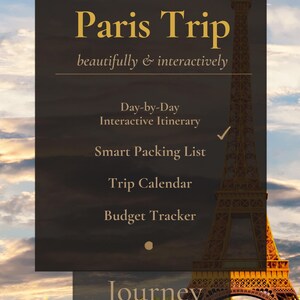 Planificador de viajes a París, itinerario interactivo para parejas (digital) imagen 5