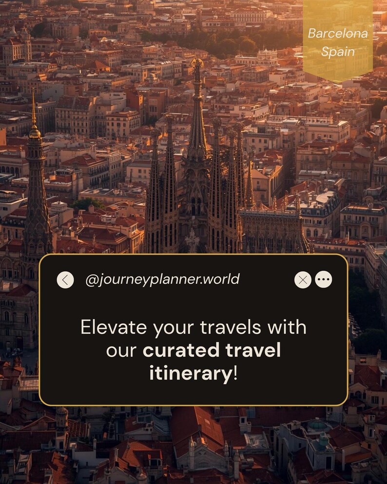 Interactive Barcelona Travel Planner, 6-Day Itinerary, Couples Trip, Budget Tracker (Digital) image 4