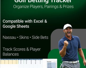 Golf Betting Tracker for Excel and Google Sheets | Nassau, Skins, Side Bets, Player Balances