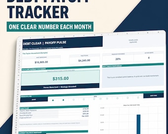 Debt Payoff Tracker Spreadsheet | Snowball & Avalanche Excel Dashboard