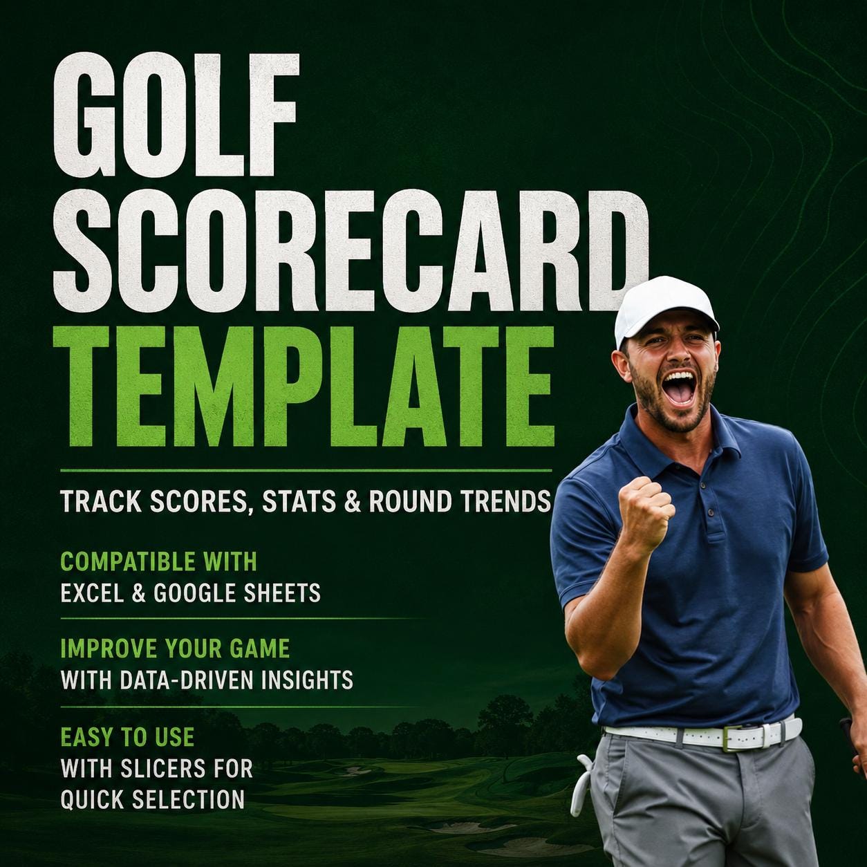 Golf Scorecard Template for Excel and Google Sheet