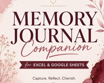 Planilha complementar para diário de memórias no Excel e no Google Sheets