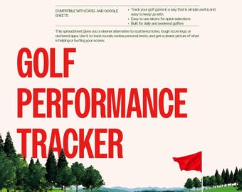 Golf Performance Tracker for Excel and Google Sheets Score, Stats & Improvement Dashboard