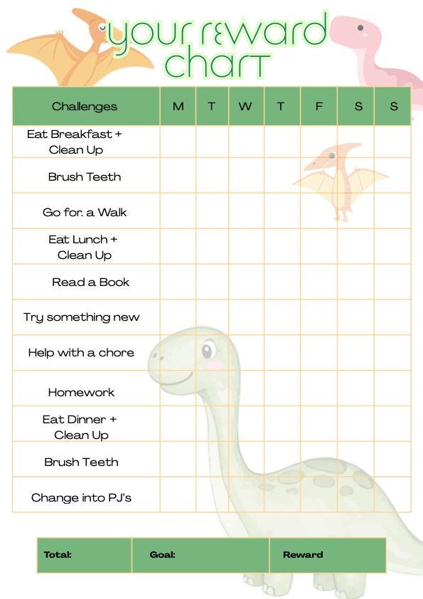 Behaviour Routine Chart Kids Behaviour & Routine Reward Chart - Etsy