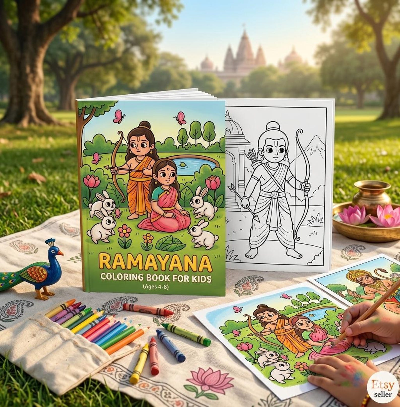 Ramayana Children's Coloring Book - Etsy Canada