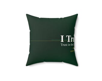 Ich vertraue Gott. Christliches Dekokissen | Sprüche 3:5 | Glaube Wohnkultur