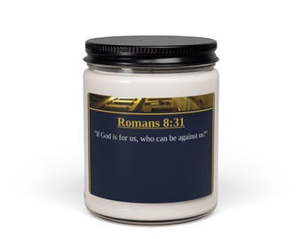 Römer 8:31 Schriftkerze | Wenn Gott für uns ist | Christliche Soja Kerze | Glaube Geschenk