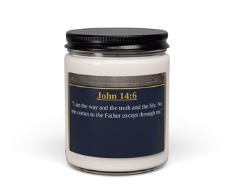 Johannes 14: 6 Schriftkerze | Ich bin der Weg | Christliche Soja Kerze | Glaube Geschenk