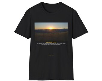 Jeremiah 29:11 Christian T-Shirt | Hope and Future | Black Scripture Tee | Faith Gift